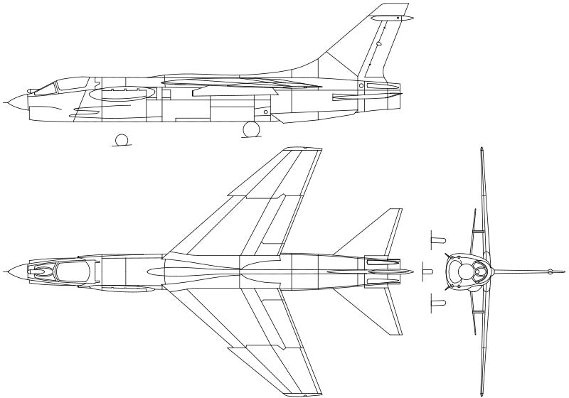 Cône de réacteur de Crusader de l'aéronavale 1970