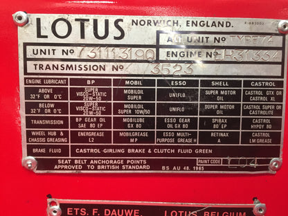 LOTUS Europa Special TC - 1974