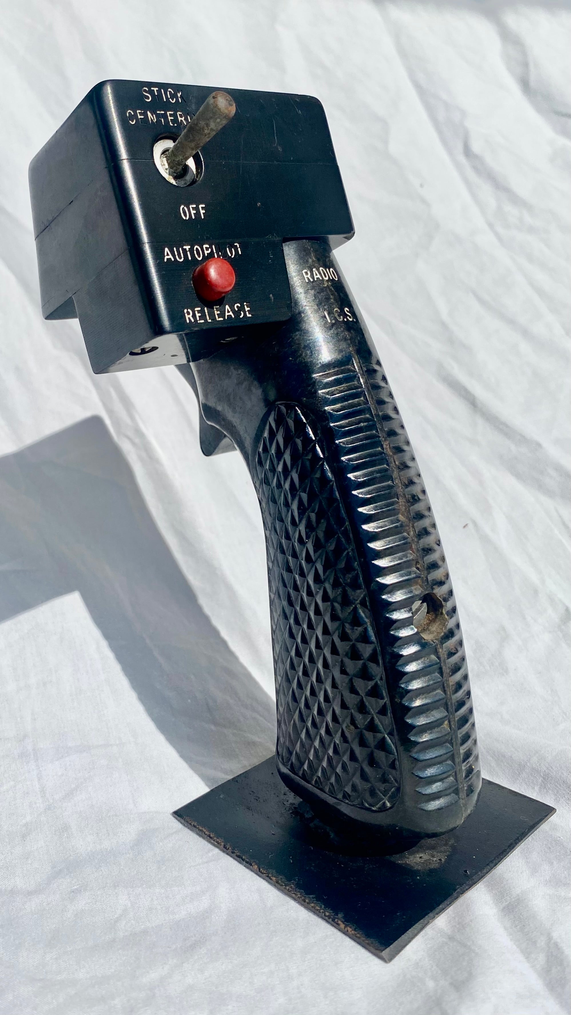 Poignée de commande d'hélicoptère période 1960