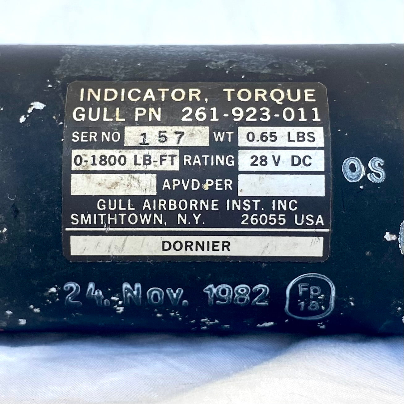 Simmonds fuel level indicator used on General Dynamics F-111 Aardvark combat aircraft