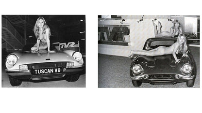 Voiture classique TVR Vixen S2 de 1969, modèle vintage avec carrosserie élégante, vue de côté.