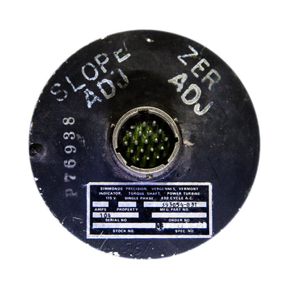 Mètre à mesure de pression d'huile Torque pour couple, vintage années 1950-1960, en métal avec cadran rectangulaire.