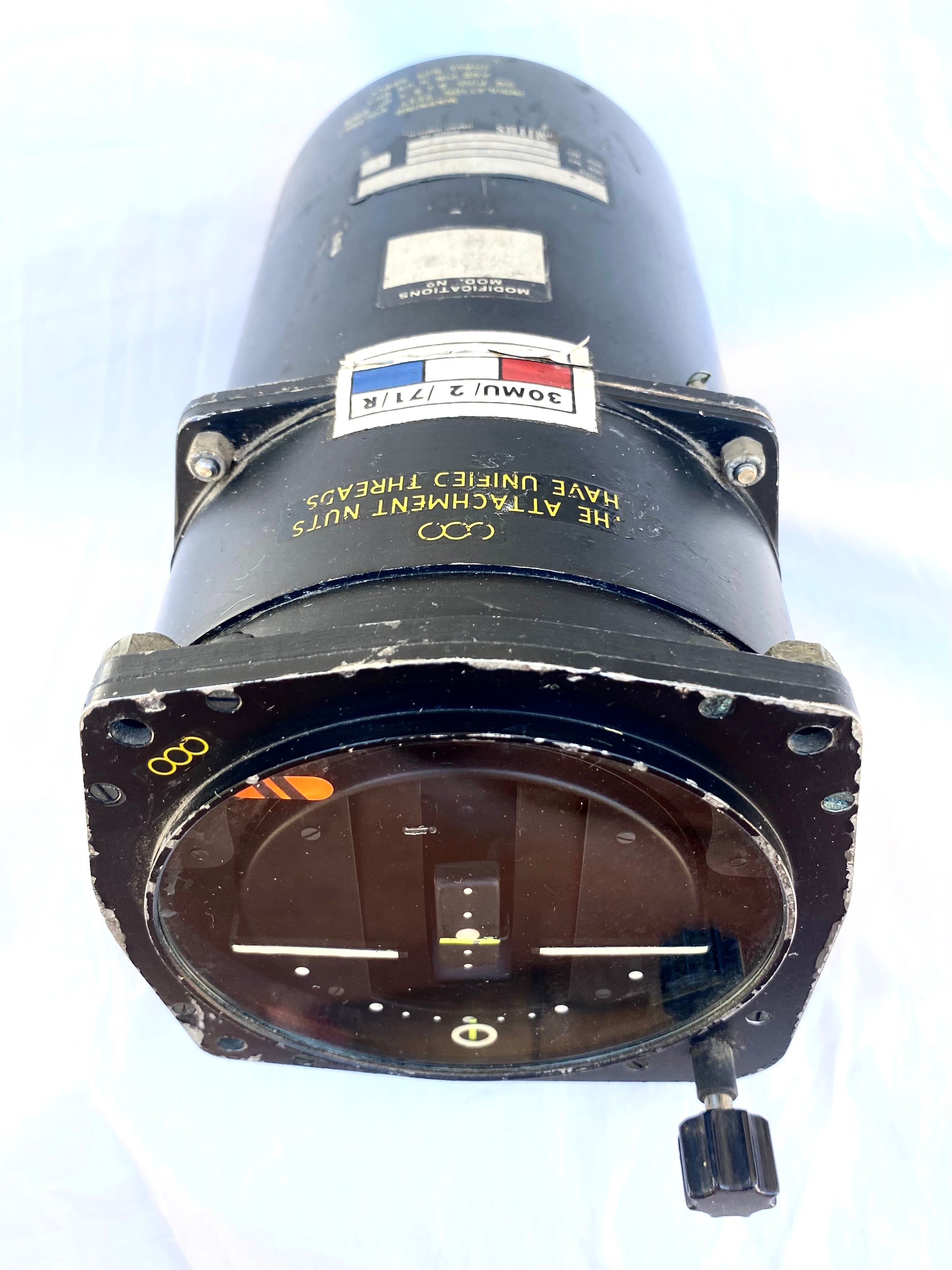 Indicateur de direction et d’horizon Smiths vintage des années 1960, en métal avec cadran et aiguilles, pour navigation.