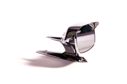 Rétroviseur vintage de la Belle Américaine des années 1950, style rétro, en métal avec miroir rond, original et authentique.