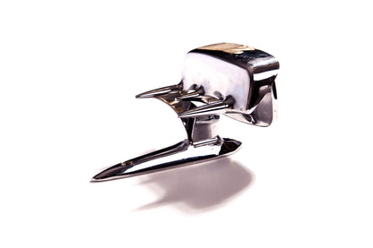 Rétroviseur vintage de la Belle Américaine, époque 1950, avec cadre en métal et miroir rond, style rétro des années 1950.
