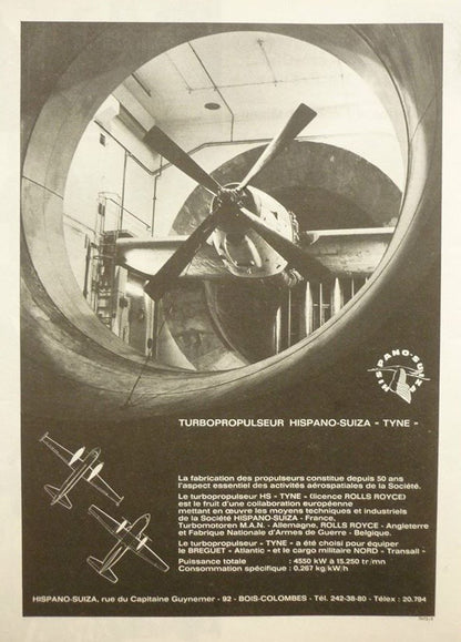 Pale de Transall des établissements Ratier-Figeac de 1965, modèle vintage, visible en détail dans cette image.