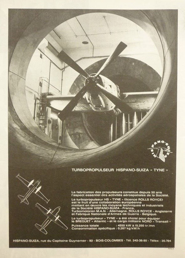 Pale de Transall des établissements Ratier-Figeac de 1965, modèle vintage, visible en détail dans cette image.
